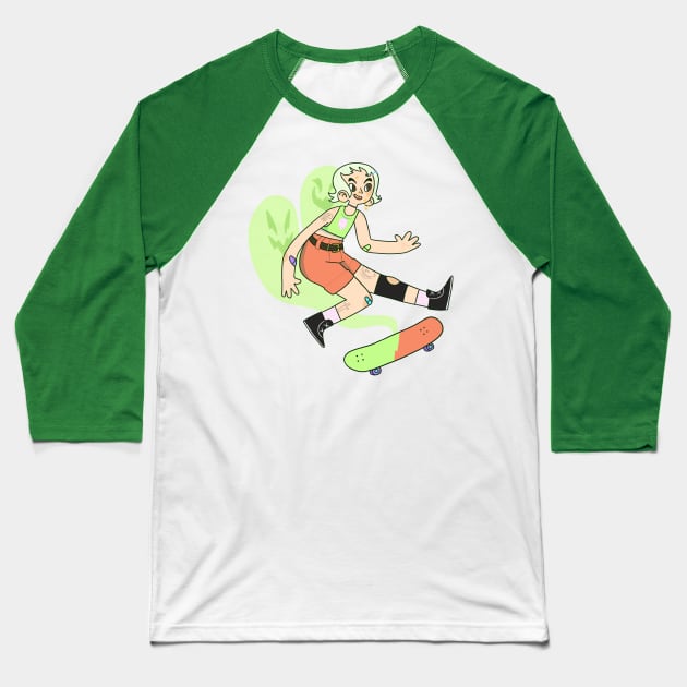 l8r sk8r Baseball T-Shirt by blueecofreak